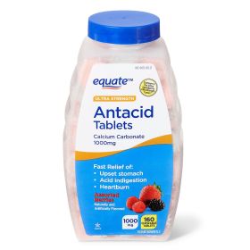 Equate Ultra-Strength Antacid Tablets; Assorted Berries; 1000 mg; 160 Count